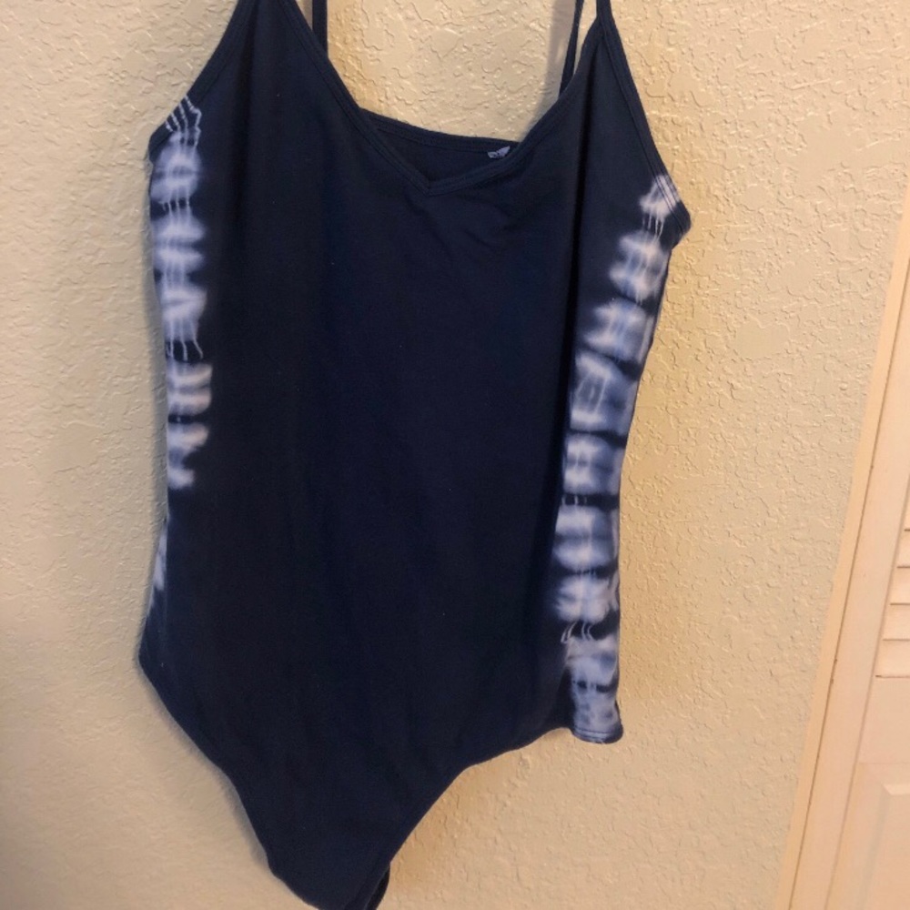 Dark blue body suit